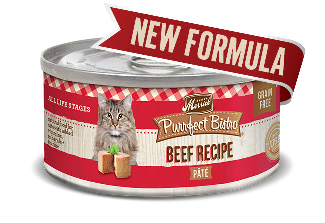 Merrick Cat Purrfet Bistro Beef Pate 3oz(Case of 24) for your Pet Cat with Pet Store X!