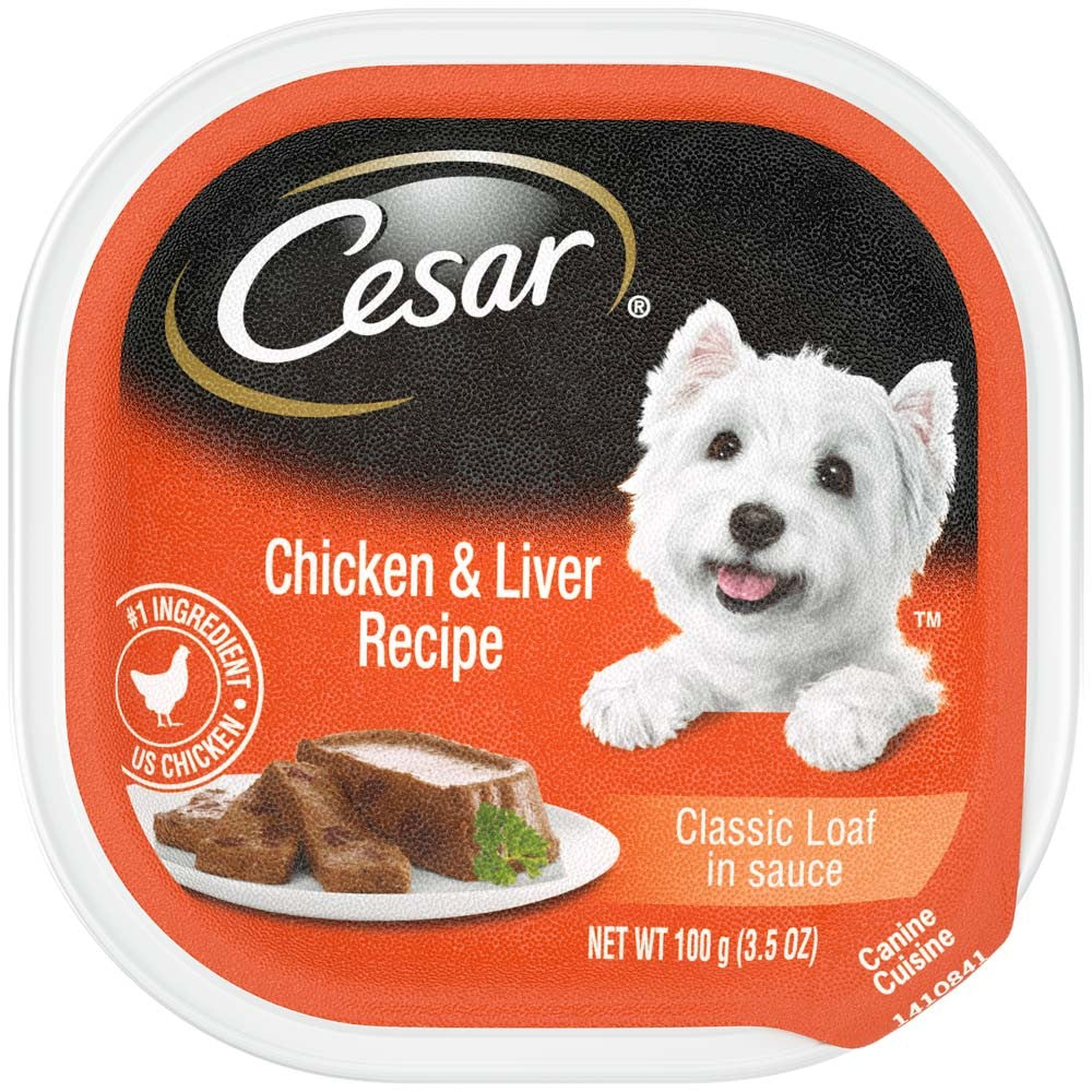 Cesar Classic Loaf in Sauce Adult Wet Dog Food Chicken & Liver 35oz (Case of 24) for your Pet Dog with Pet Store X!