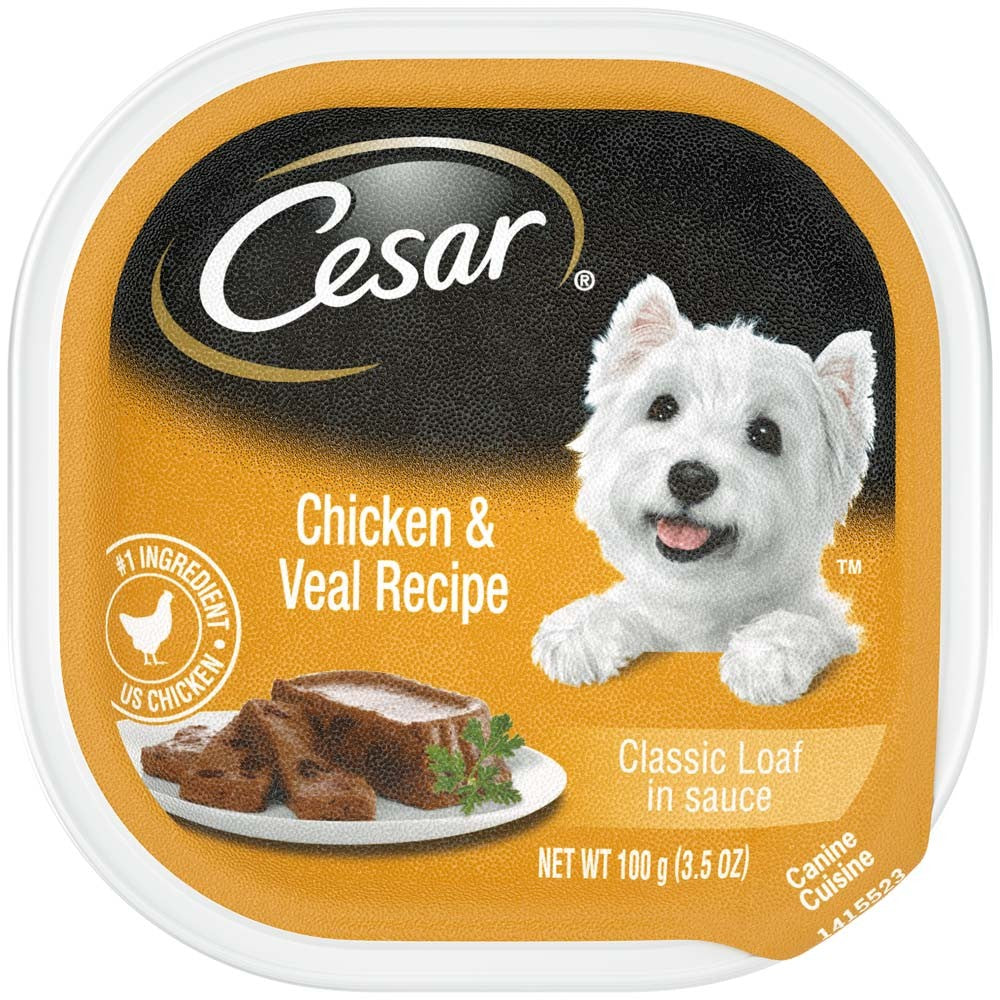 Cesar Classic Loaf in Sauce Adult Wet Dog Food Chicken & Veal 35oz (Case of 24) for your Pet Dog with Pet Store X!