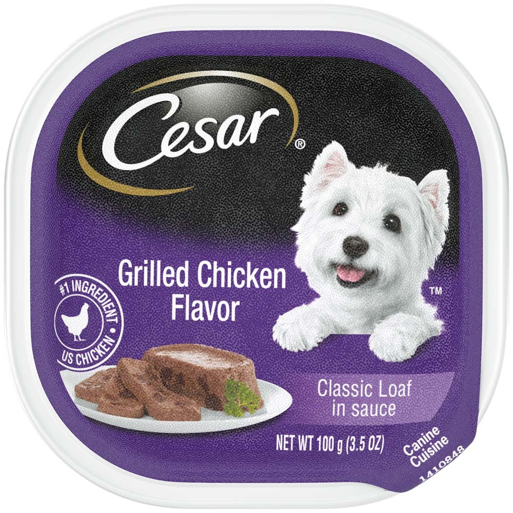 Cesar Classic Loaf in Sauce Adult Wet Dog Food Grilled Chicken 35 oz (Case of 24) for your Pet Dog with Pet Store X!