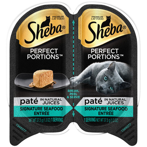 Sheba Perfect Portions Pate Wet Cat Food Signature Seafood 24ea/26 oz for your Pet Cat with Pet Store X!