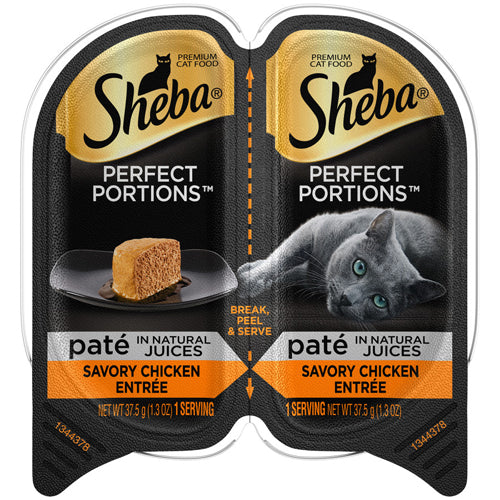 Sheba Perfect Portions Pate Wet Cat Food Savory Chicken 24ea/2.6 oz