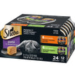 Sheba Perfect Portions Pate Wet Cat Food Variety Pack (Savory Chicken, Roasted Turkey) 2ea/2.6 oz, 12 pk