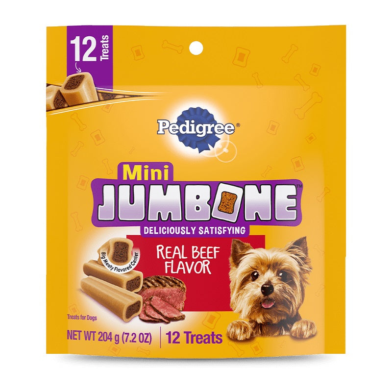 Pedigree Jumbone Dog Treat Mini Beef 1ea/35 ct