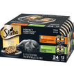 Sheba Perfect Portions Cuts in Gravy Wet Cat Food Variety Pack (Roasted Chicken, Tender Turkey) 2.6oz 12pk