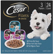 Cesar Filets in Gravy Adult Wet Dog Food Variety Pack (Prime Rib, Filet Mignon, New York Strip) 3.5oz. (Case of 24)