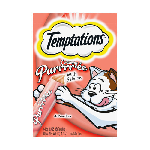 Temptations Creamy Purrrr-ee Cat Treats Salmon 17oz (Case of 11) for your Pet Cat with Pet Store X!