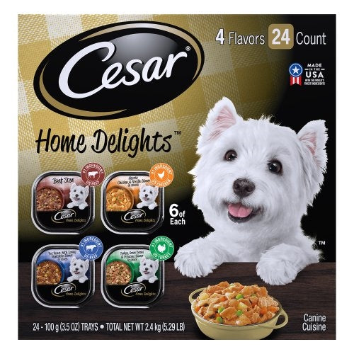 Cesar Filets in Gravy Adult Wet Dog Food Prime Rib 35oz (Case of 24) for your Pet Dog with Pet Store X!