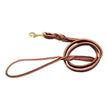 Omni Pet Latigo Twist Leather Lead Burgundy 3/4in. x 6ft.