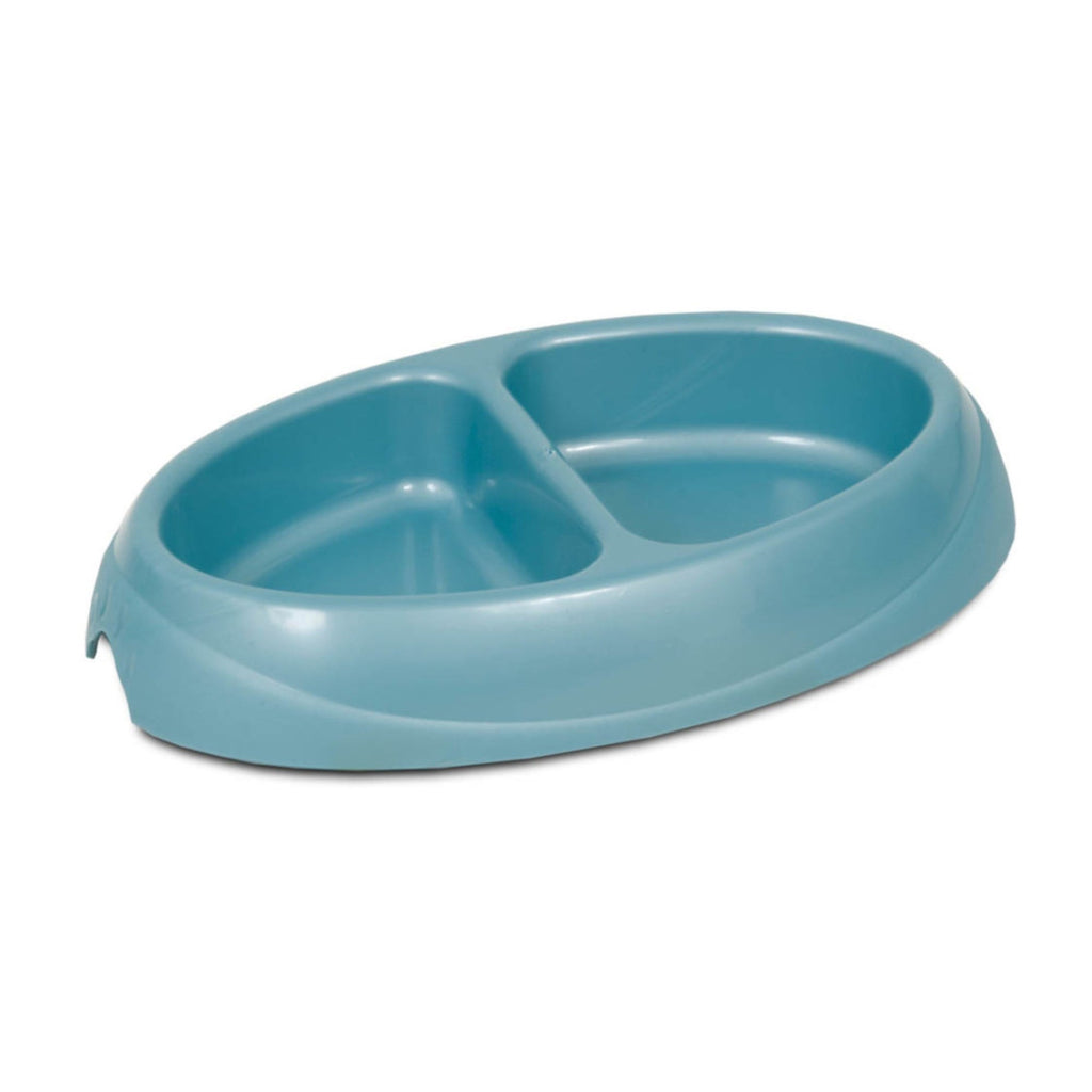 Petmate Ultra Lightweight Double Diner Cat Bowl Assorted 1ea/SM for your Pet Dog with Pet Store X.