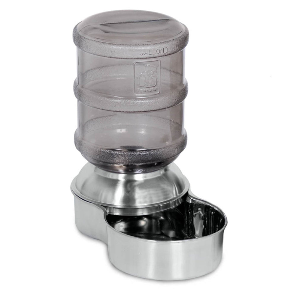 Petmate Replenish Waterer Stainless Steel Stainless Steel/Smoke 1ea/SM