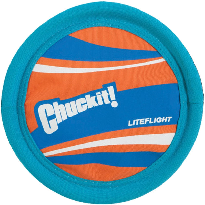 Chuckit! Lite Flight Disc Dog Toy Blue/Orange 1ea/LG