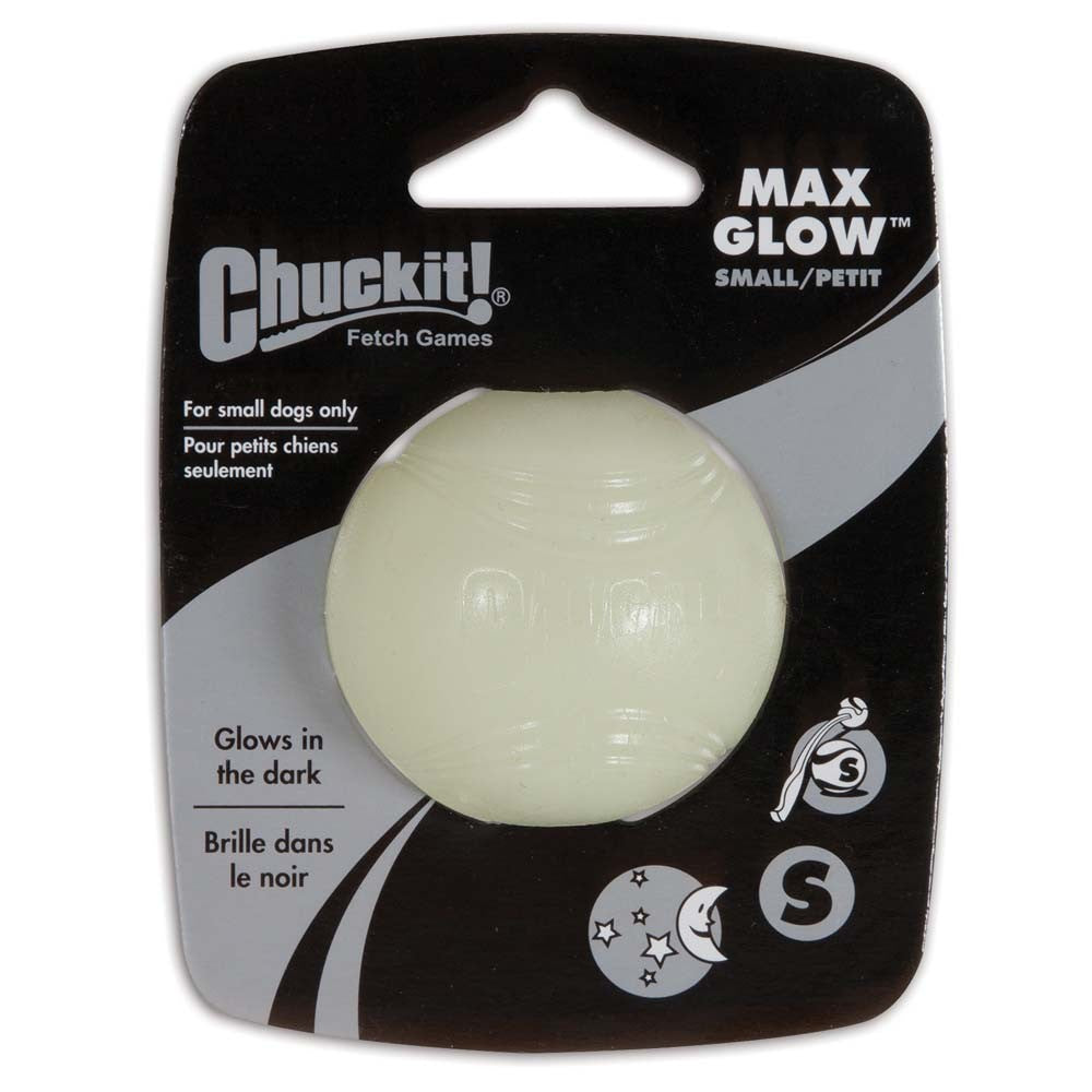 Chuckit! Max Glow Ball Dog Toy White 1ea/SM for your Pet Dog with Pet Store X.