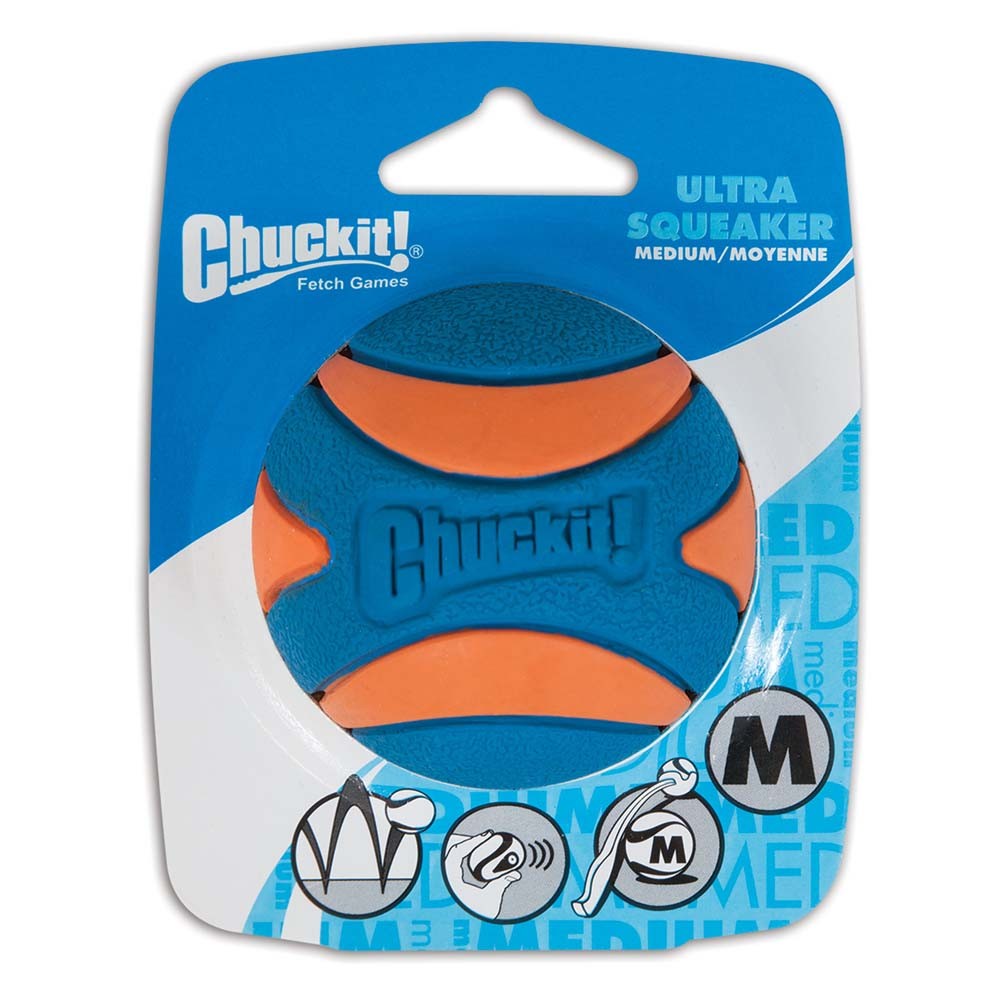 Chuckit! Ultra Squeaker Ball Dog Toy 1ea/MD for your Pet Dog with Pet Store X.