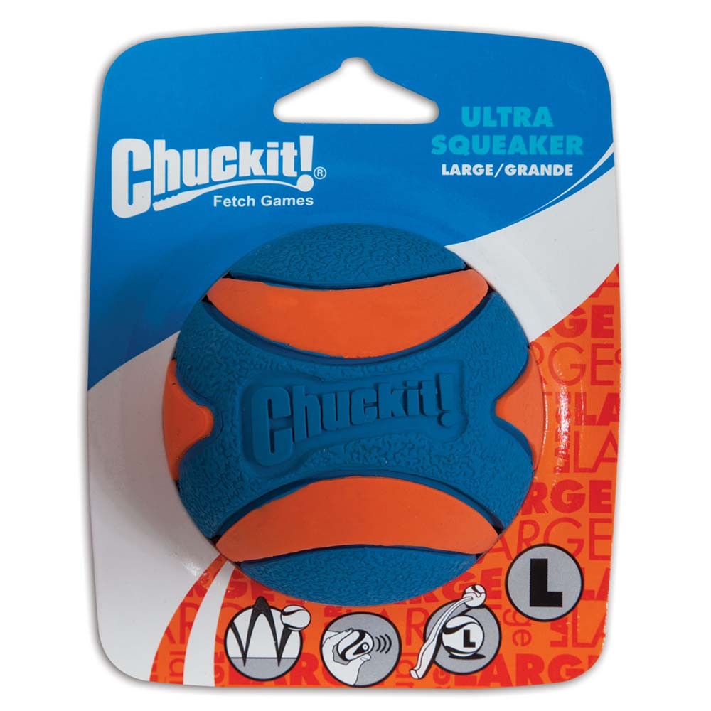 Chuckit! Ultra Squeaker Ball Dog Toy 1ea/LG for your Pet Dog with Pet Store X.