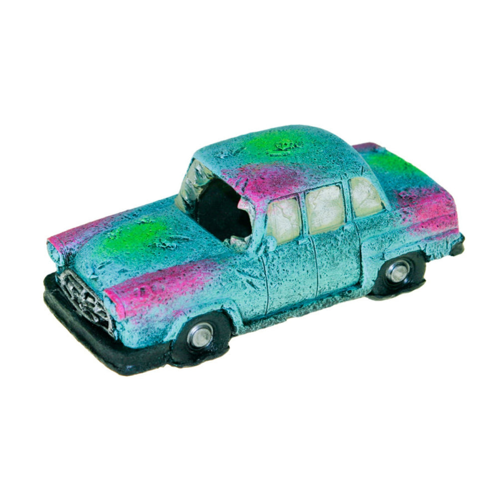 Blue Ribbon Pet Products Sunken Car Wreck Ornament Blue, 1ea/One Size for your Pet Fish with Pet Store X!