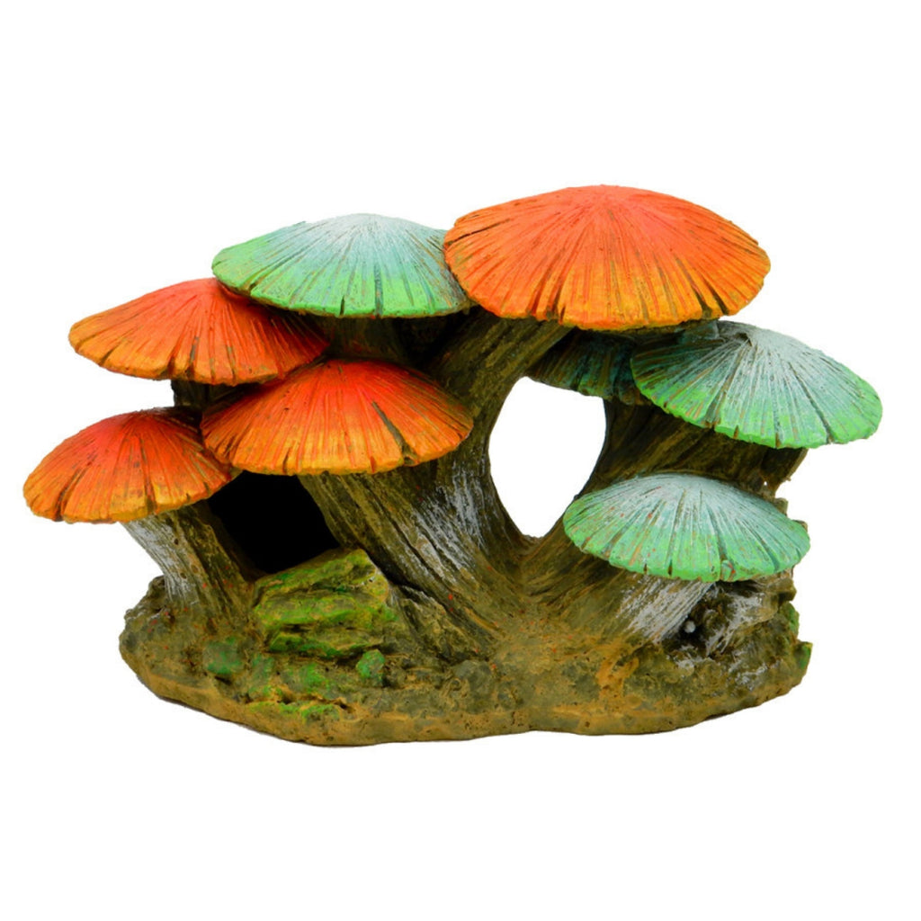 Blue Ribbon Pet Products Glowing Mushroom Garden Ornament Long, Orange & Green, 1ea/SM for your Pet Fish with Pet Store X!