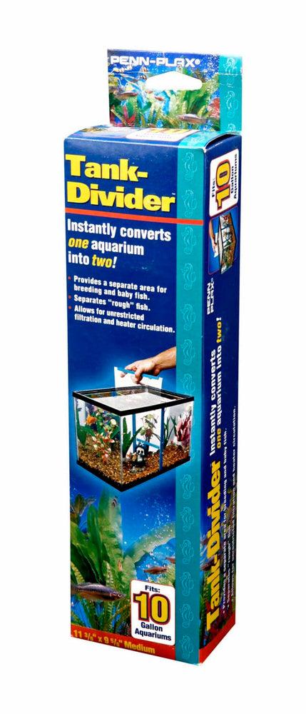 Penn-Plax Tank Divider Clear/Blue 1ea/10 gal, 11.37 X 9.62 in, MD