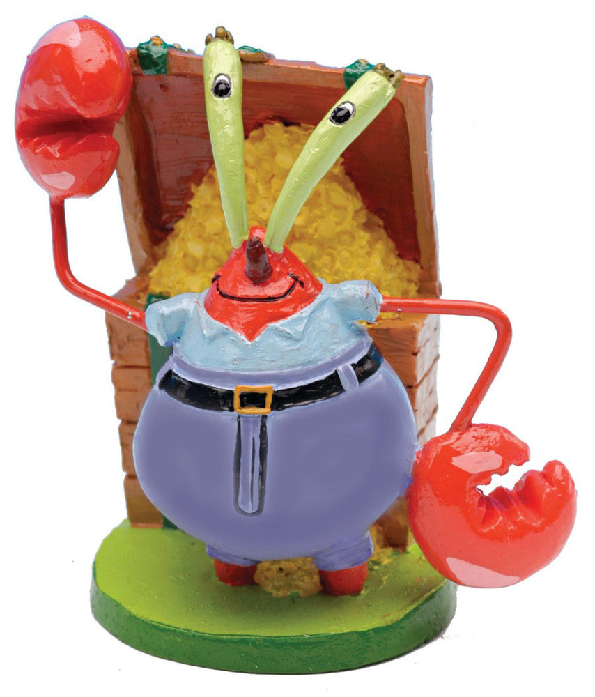 SpongeBob Mr. Krabs Aquarium Ornament Multi-Color 1ea/2 in, Mini for your Pet Fish.