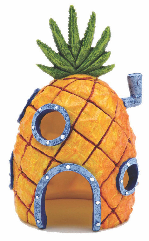 SpongeBob Pineapple Home Aquarium Ornament Orange, Grey, Green 1ea/6 in