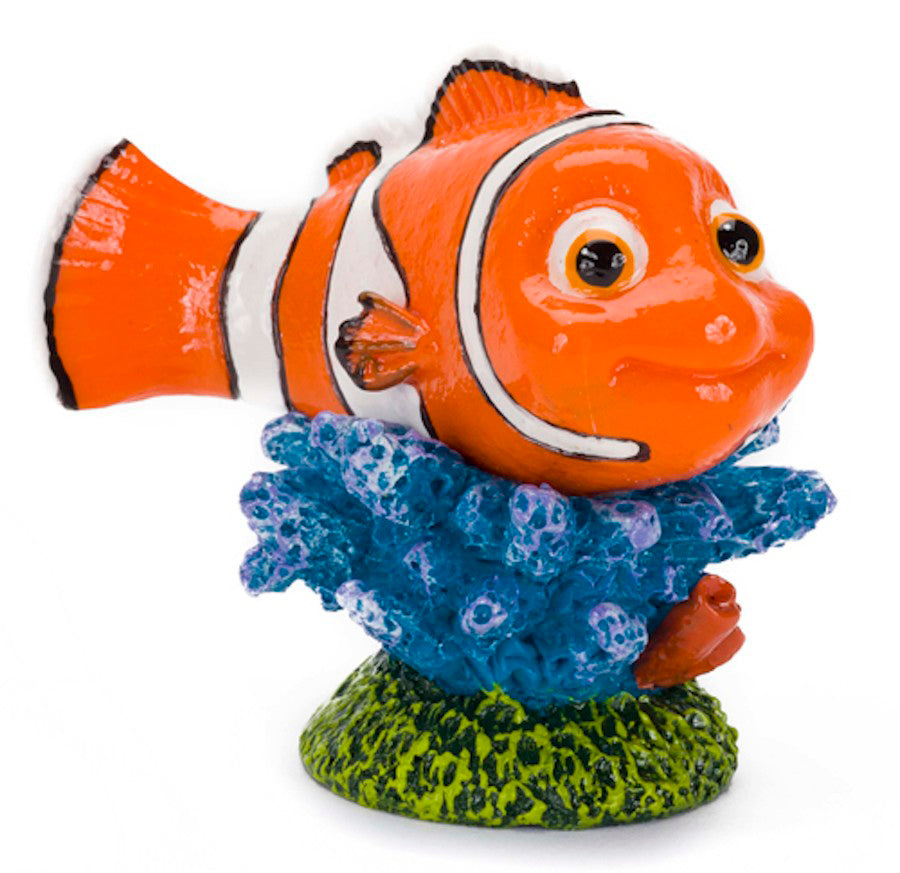 Disney Nemo On Coral Aquarium Statue Blue, Green, Orange 1ea/Mini