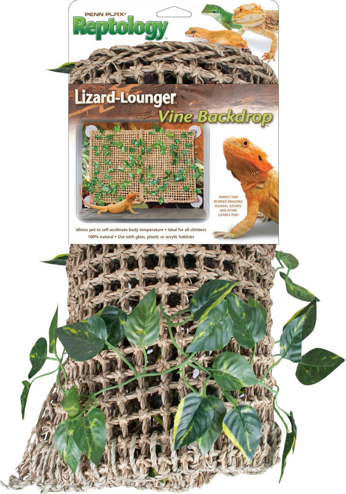 Penn-Plax Lizard Lounger Basking Platform with Vines Brown 1ea/235 In X 14 in for your Pet Reptile with Pet Store X.