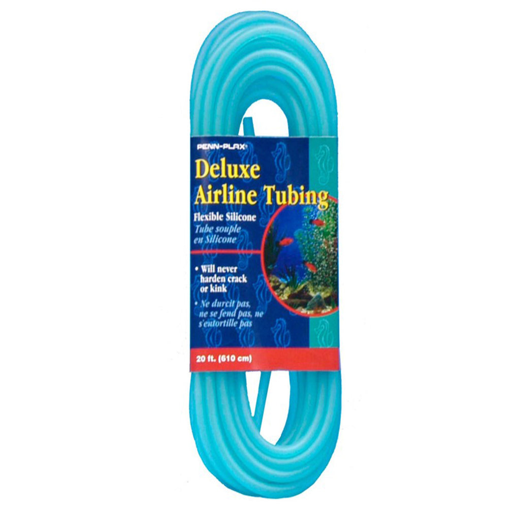 Penn-Plax Deluxe Silicone Airline Tubing Blue 1ea/3/16 In X 20 ft for your Pet Fish.