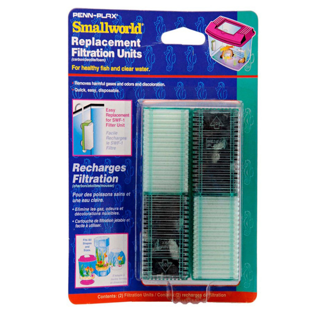 Penn-Plax Smallworld Replacement Filtration Unit 1ea/2 pk for your Pet Fish.