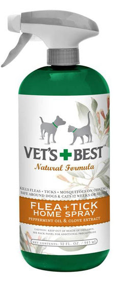 Vet's Best Natural Flea and Tick Home Spray 1ea/32 fl oz for your Pet Dog with Pet Store X.