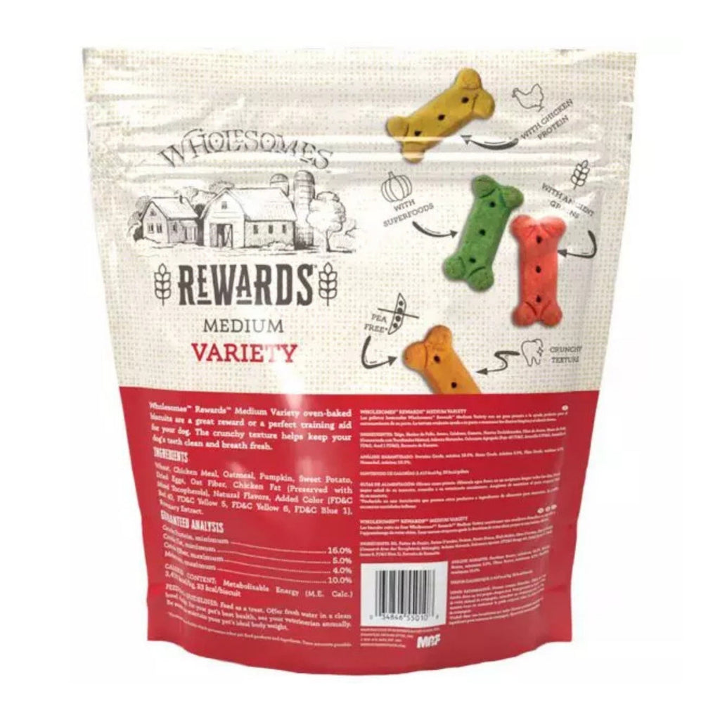 Wholesomes Rewards Classic Variety Biscuits Chicken Medium-3 Lb