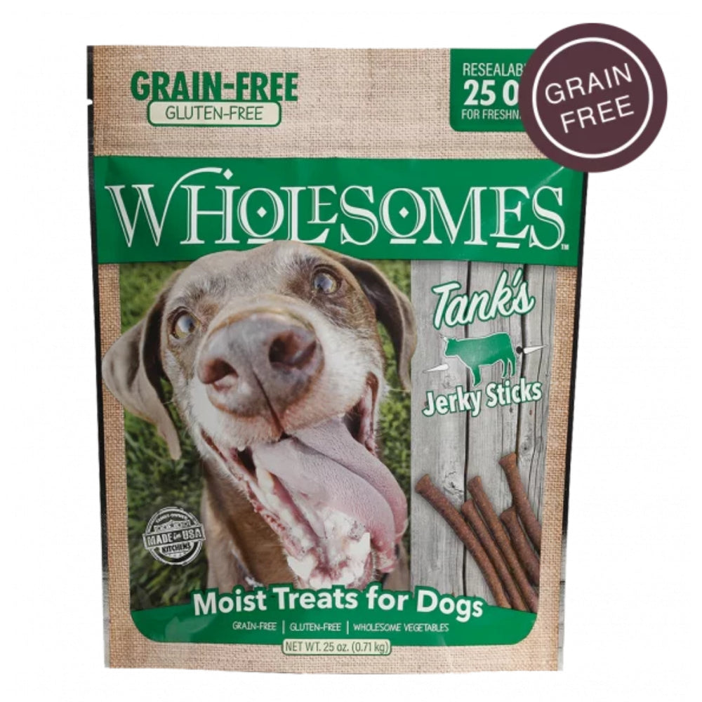 Wholesomes Grain Free Moist Treats For Dogs Beef 25oz.