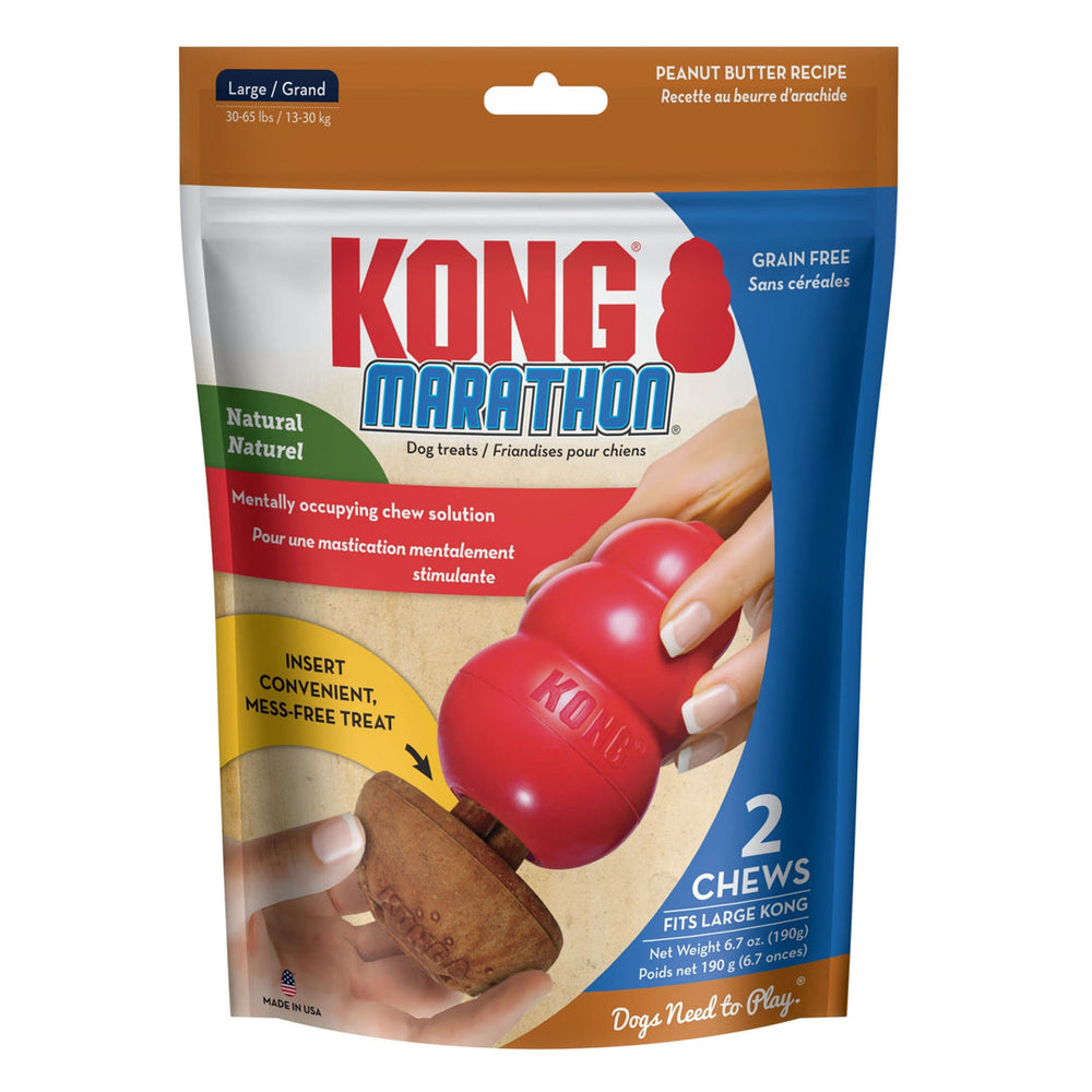 KONG Marathon Dog Treats Peanut Butter 1ea/2 pk, LG