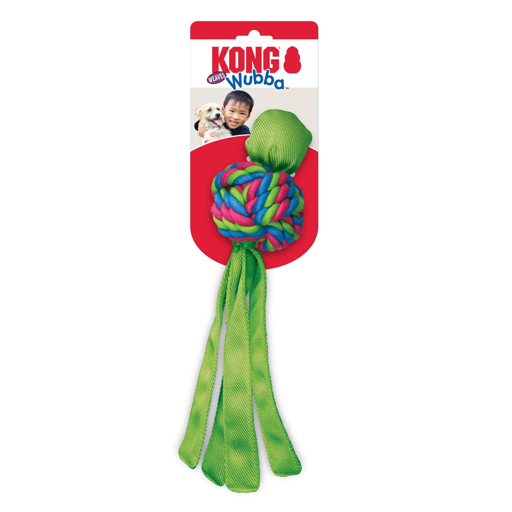 KONG Wubba Weaves with Rope Dog Toy Assorted 1ea/LG