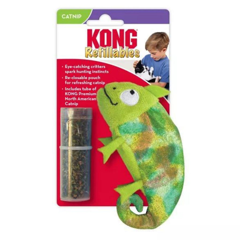 KONG Refillables Critter Catnip Cat Toy Chameleon 1ea/One Size