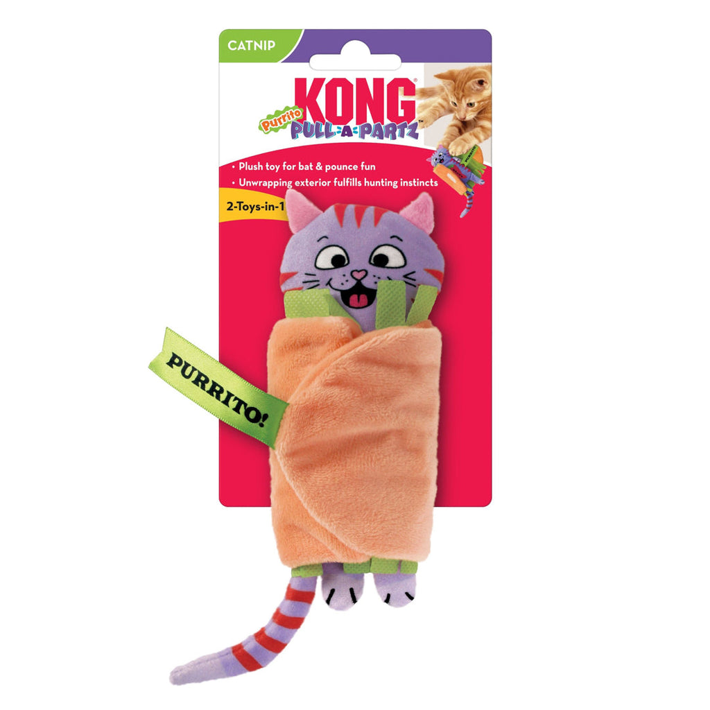 KONG Pull-A-Partz Purrito Cat Toy 1ea