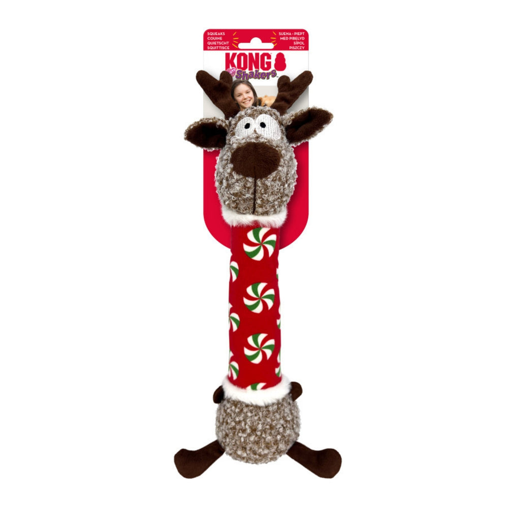 KONG Holiday Shakers Luvs Reindeer Dog Toy 1ea/MD