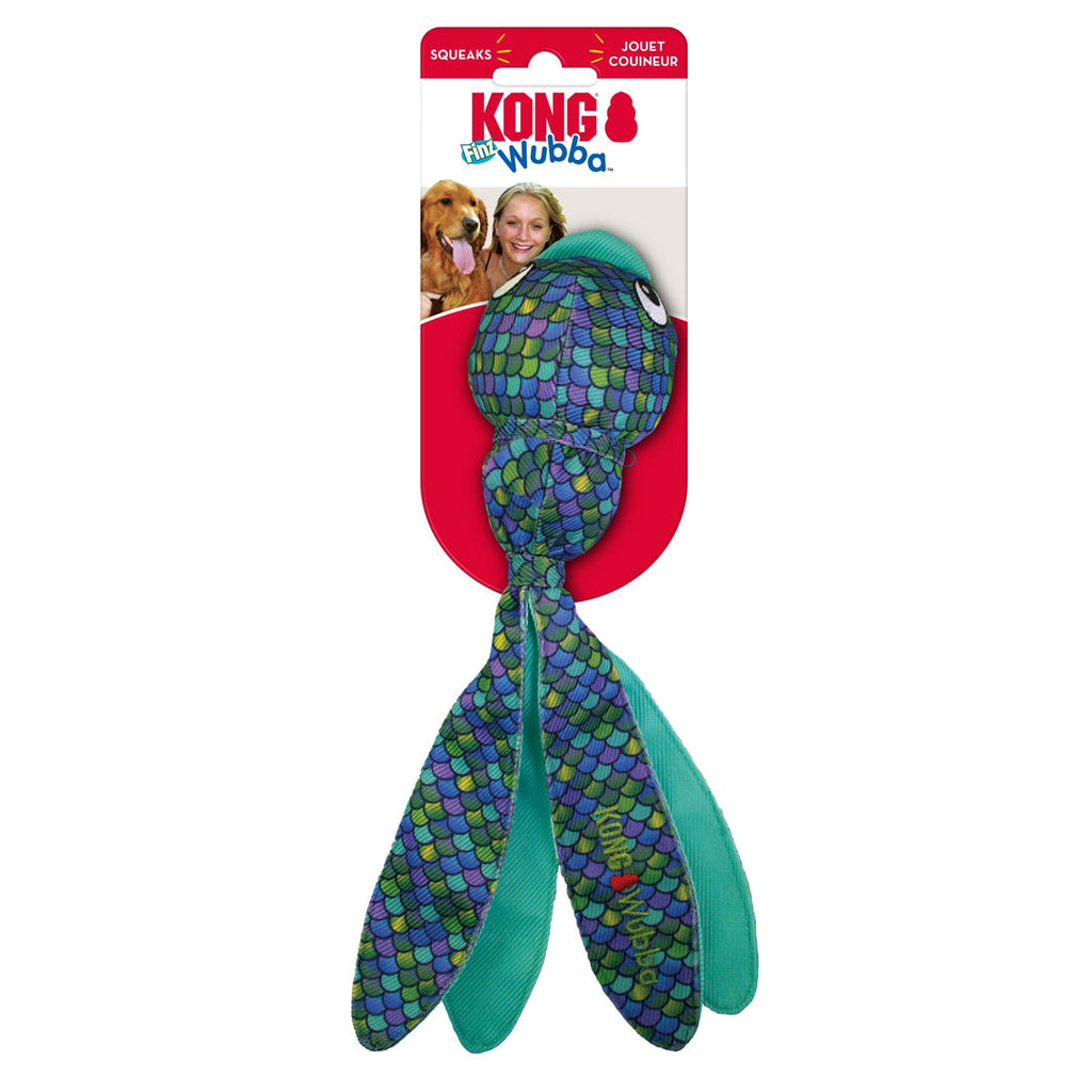 KONG Wubba Finz Dog Toy Blue 1ea/SM