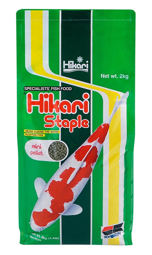 Hikari USA Staple Growth Formula Pellet Fish Food for Koi and Other Pond Fishes 1ea/4.4 lb, Mini for your Pet Fish.