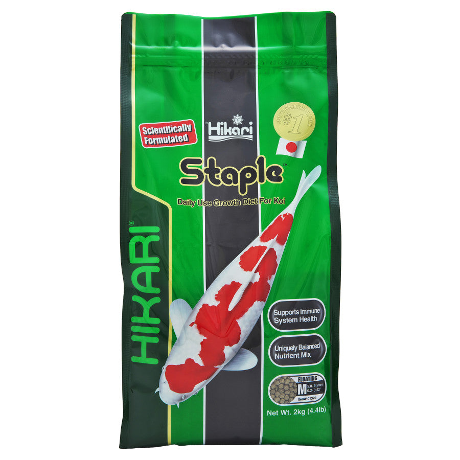 Hikari USA Staple Growth Formula Pellet Fish Food for Koi and Other Pond Fishes 1ea/4.4 lb, MD for your Pet Fish.