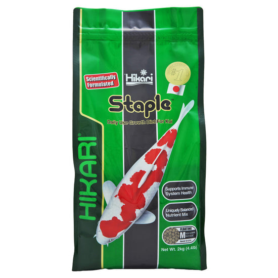 Hikari USA Staple Growth Formula Pellet Fish Food for Koi and Other Pond Fishes 1ea/4.4 lb, MD for your Pet Fish.