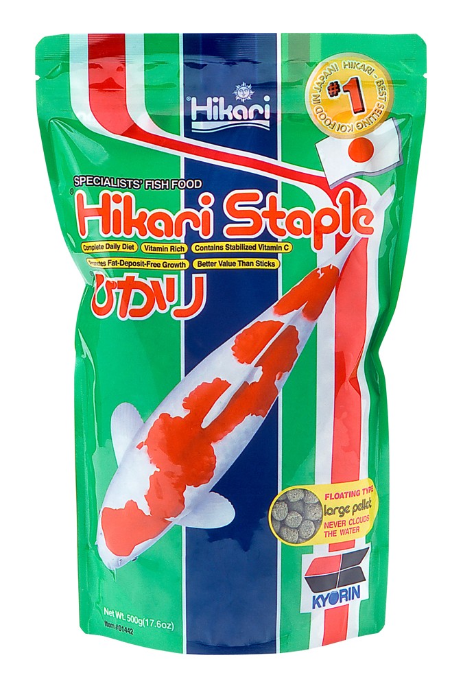 Hikari USA Staple Growth Formula Pellet Fish Food for Koi and Other Pond Fishes 1ea/17.6 oz, LG for your Pet Fish.