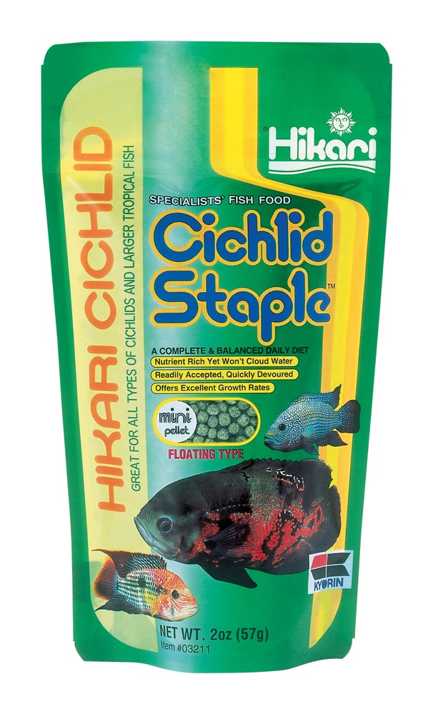 Hikari USA Cichlid Staple Pellets Fish Food 1ea/2 oz, Mini