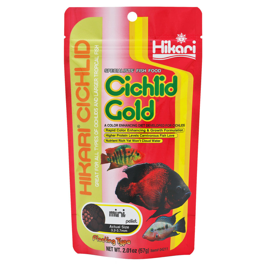 Hikari USA Cichlid Gold Pellets Fish Food 1ea/2 oz, Mini for your Pet Fish.