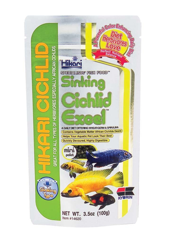 Hikari USA Cichlid Gold Sinking Pellets Fish Food 1ea/2.2 lb, Mini