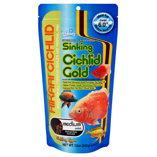 Hikari USA Cichlid Gold Sinking Pellets Fish Food 1ea/12 oz, MD for your Pet Fish with Pet Store X!