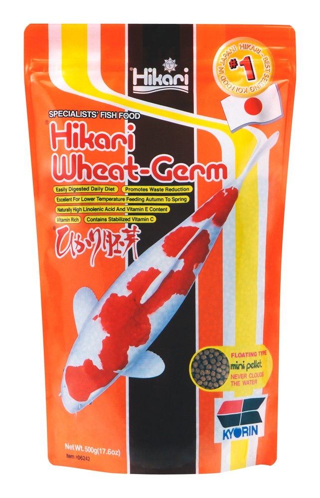 Hikari USA Wheat-Germ Floating Pellet Fish Food for Koi, Goldfish and Other Pond Fishes 1ea/176 oz, Mini for your Pet Fish with Pet Store X!