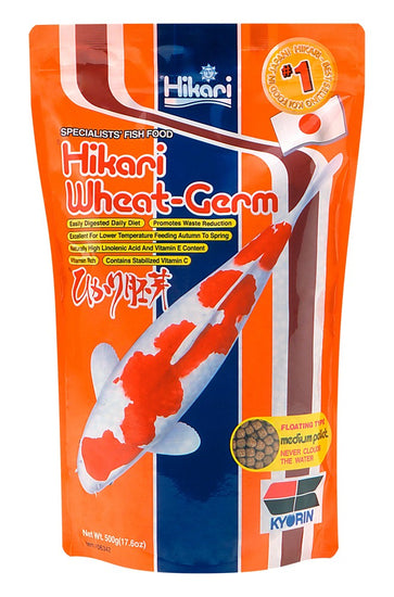 Hikari USA Wheat-Germ Floating Pellet Fish Food for Koi, Goldfish and Other Pond Fishes 1ea/17.6 oz, MD for your Pet Fish.