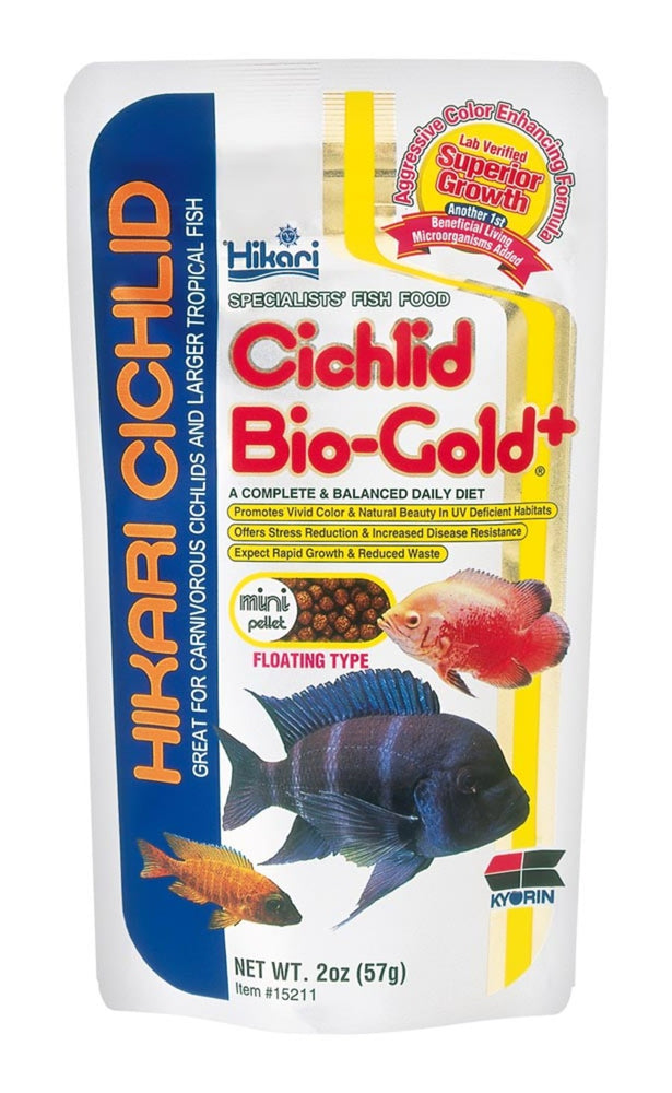 Hikari USA Cichlid BioGold+ Pellet Fish Food 1ea/2 oz, Mini for your Pet Fish.