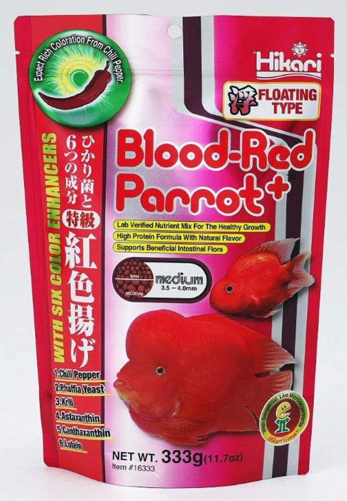 Hikari USA Blood-Red Parrot+ Floating Fish Food 1ea/11.7 oz, MD for your Pet Fish.