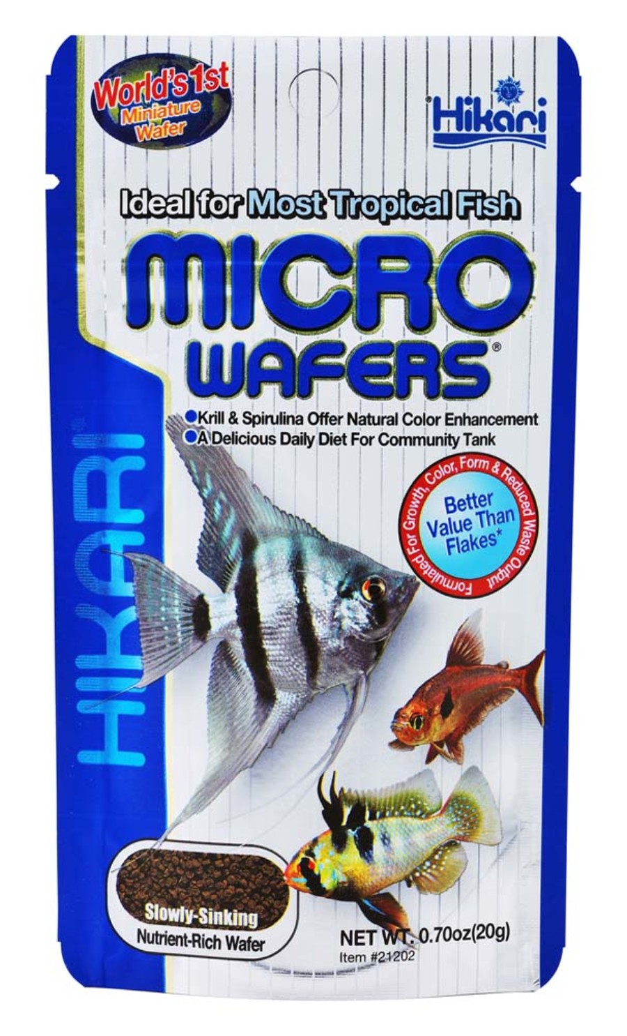 Hikari USA Tropical Micro Wafers Slow Sinking Wafer Fish Food 1ea/0.7 oz